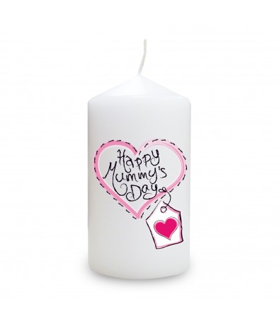 Heart Stitch Happy Mummy's Day Candle