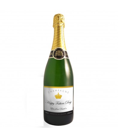 Personalised Champagne Bottle - Elegant Label