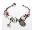 Personalised Charm Bracelet Sweet - Pink - 18cm