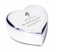 Personalised Trinket Box - Teacher (Heart Shaped with Flower Design)