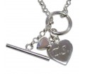Personalised Bracelet - Hearts T-Bar Bracelet