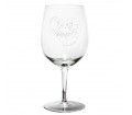 Personalised Bottle of Wine Glass - Be My Valentine (Stitch Heart)
