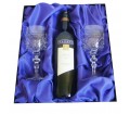 Personalised Red Wine & Pair of Crystal Wine Glasses