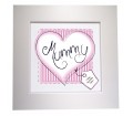 Personalised Heart Stitch Mummy Framed Canvas