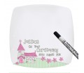 Personalised Message Plate - Church (Pink)