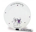 Personalised Message Plate - Purple Ronnie (Wedding)