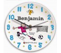 Personalised Boys Clock - Bang on the Door (Football Crazy)