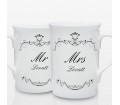 Personalised Mug Set - Ornate Swirl (Mr & Mrs)