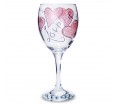 Personalised Love & Kisses Wine Glass