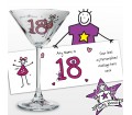 Personalised Purple Ronnie Age Young Female Cocktail Glass