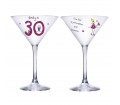 Personalised Purple Ronnie Age Middle Female Cocktail Glass