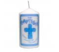 Personalised Blue Baptism Candle