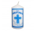Personalised Blue Christening Candle