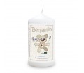 Personalised Cotton Zoo Blue Tweed the Bear Candle
