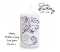 Personalised Candle - Flower Pattern