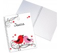 Personalised Notebook A5 - Love Birds