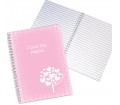 Personalised Notebook A5 - Love Grows Pink