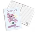 Personalised A5 Notebook for Girls - Cotton Zoo (Organza the Pig)