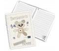 Personalised A5 Notebook - Cotton Zoo (Tweed the Bear - Blue)