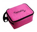 Personalised Pink Lunch Box - Black Hearts