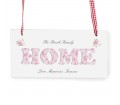 Floral Wooden Sign - Home