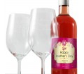 Mothers Rose Wine and Two Glasses