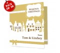 Personalised Festive Village Pack of 20 Cards